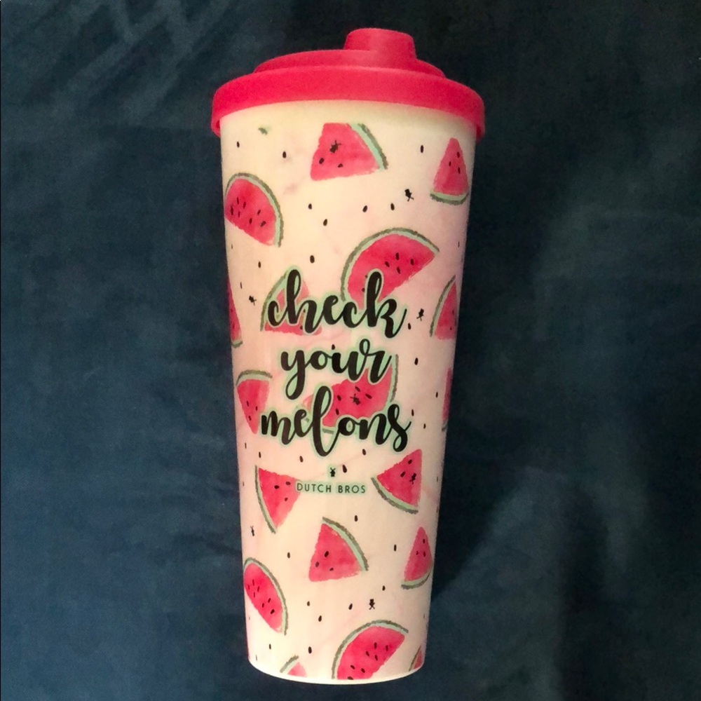Dutch Bros Watermelon “check your melons” Tumbler